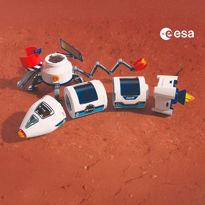 Playmobil Cohete de exploración de Marte de la ESA 72011 con Grúa y Astronautas