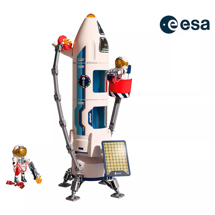Playmobil Cohete de exploración de Marte de la ESA 72011 con Grúa y Astronautas