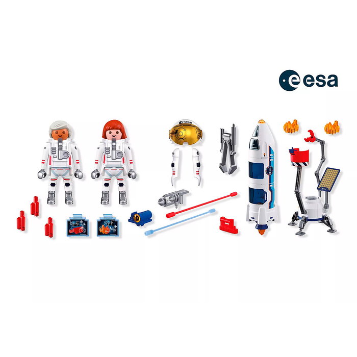 Playmobil Cohete de exploración de Marte de la ESA 72011 con Grúa y Astronautas