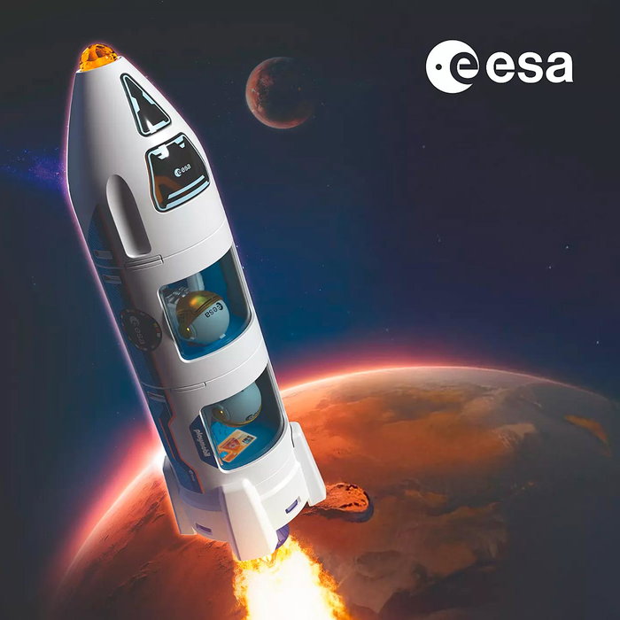 Playmobil Cohete de exploración de Marte de la ESA 72011 con Grúa y Astronautas