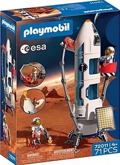Playmobil Cohete de exploración de Marte de la ESA 72011 con Grúa y Astronautas