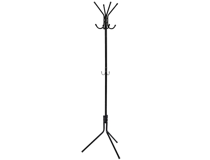 Q-connect Perchero Metálico Negro 8 Colgadores 51 x 173 cm
