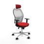 PIQUERAS Y CRESPO Silla de oficina Jorquera con mecanismo Sincro, Rojo y Blanco