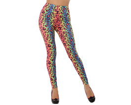 Leggings Multicolor Geométrico Adulto para Disfraces Hippie, Artista Pop, Drag o Fiesta Retro
