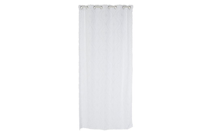 DKD Home Decor Coord cama 1c24 Cortina Boho Blanco 260 x 140 cm (2 Unidades)