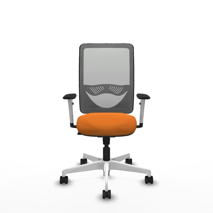 PIQUERAS Y CRESPO Silla de oficina Zulema con mecanismo Sincro, Naranja y Gris