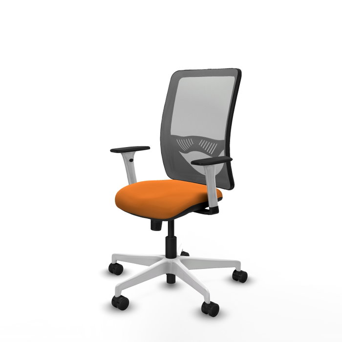 PIQUERAS Y CRESPO Silla de oficina Zulema con mecanismo Sincro, Naranja y Gris