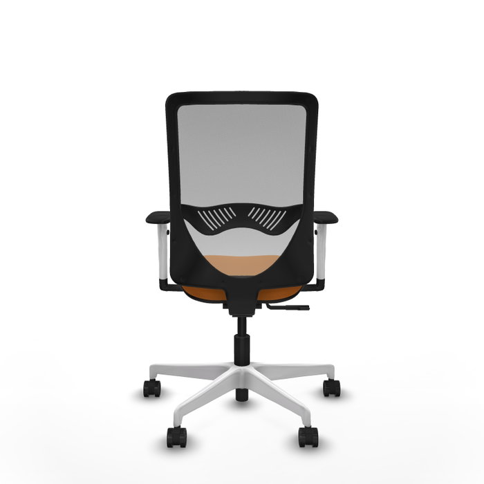 PIQUERAS Y CRESPO Silla de oficina Zulema con mecanismo Sincro, Naranja y Gris