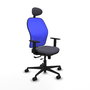 PIQUERAS Y CRESPO Silla de oficina Jorquera Sincro/Traslack Gris oscuro/Azul