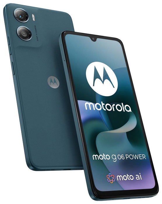 Motorola Moto G06 Power 4/64GB Dual SIM Negro Tapestry - 6.88" 90Hz, MediaTek G81 Extreme, 50MP, 7000mAh, Android 15