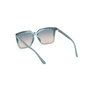 Guess Gafas de Sol GU00099 89W para Mujer - Forma Cuadrada, Montura Turquesa, Cristal Azul Degradado 55 mm, Patilla 140 mm