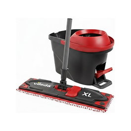 Vileda Ultramat Turbo XL fregona con cubo microfibra, 420 mm, negro y rojo