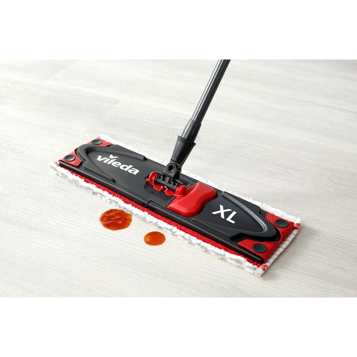 Vileda Ultramat Turbo XL fregona con cubo microfibra, 420 mm, negro y rojo Vileda Ultramat Turbo XL fregona con cubo microfibra, 420 mm, negro y rojo