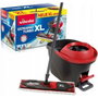 Vileda Ultramat Turbo XL fregona con cubo microfibra, 420 mm, negro y rojo