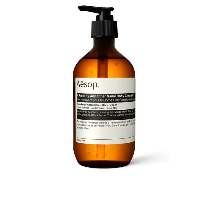 Aesop A ROSE BY OTHER NAME Gel de Baño Limpiador Corporal 500 ml con Aceite de Rosa Damascena para Piel Nutrida