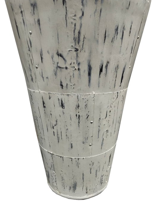 DKD Home Decor Ánfora de Metal Decape Blanco 57x57x139 cm DKD Home Decor Ánfora de Metal Decape Blanco 57x57x139 cm