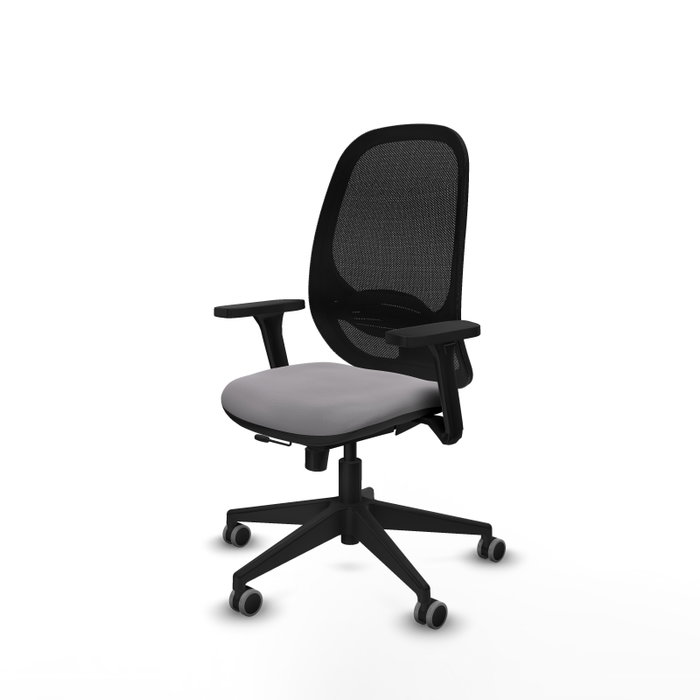 PIQUERAS Y CRESPO Silla de oficina Cilanco con mecanismo Sincro/Traslack, Gris y Negro