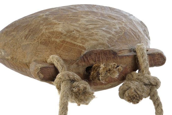 DKD Home Decor Cencerro, 4 Unidades, Natural Madera, 7 x 13 x 20 cm