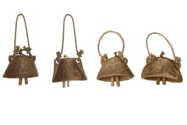 DKD Home Decor Cencerro, 4 Unidades, Natural Madera, 7 x 13 x 20 cm