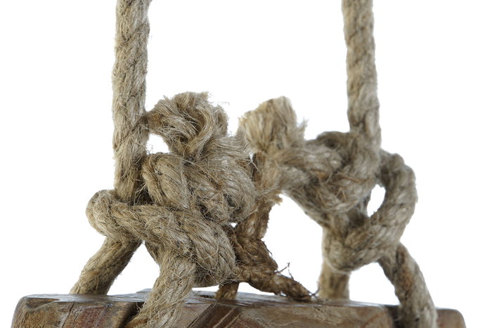 DKD Home Decor Cencerro, 4 Unidades, Natural Madera, 7 x 13 x 20 cm