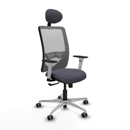 PIQUERAS Y CRESPO Silla de oficina Zulema con mecanismo Sincro, Gris