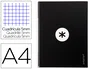 Antartik Cuaderno Espiral A4 Tapa Forrada 80 Hojas 90gr Cuadro 5mm Negro