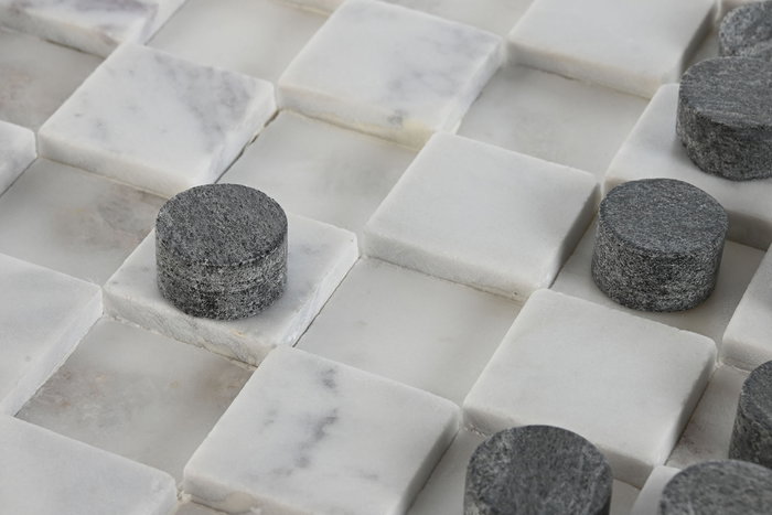 DKD Home Decor Juego Blanco Gris 30 x 30 x 3 cm