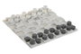 DKD Home Decor Juego de Damas de Piedra 30x30x3 cm Blanco y Gris
