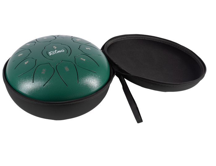 Tongue Drum de 10” Verde 11 Notas