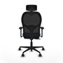 PIQUERAS Y CRESPO Silla de oficina Jorquera con mecanismo Sincro/Traslack Azul/Negro