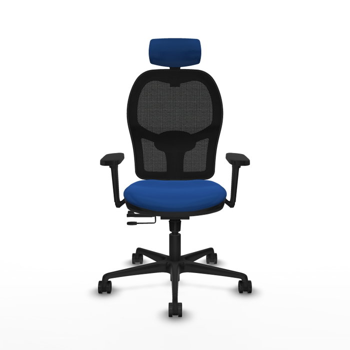 PIQUERAS Y CRESPO Silla de oficina Jorquera con mecanismo Sincro/Traslack Azul/Negro PIQUERAS Y CRESPO Silla de oficina Jorquera con mecanismo Sincro/Traslack Azul/Negro