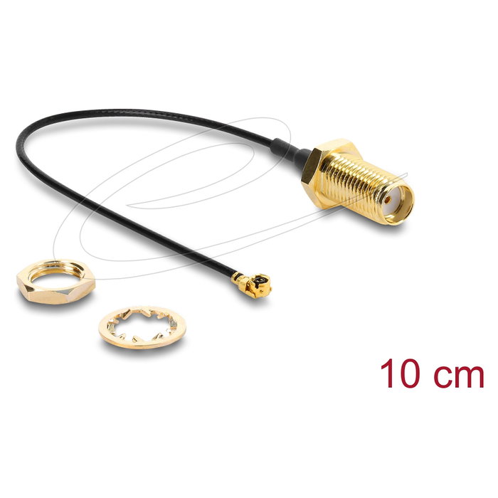 DeLOCK 67413 Cable de antena coaxial SMA a I-PEX MHF1 10 cm DeLOCK 67413 Cable de antena coaxial SMA a I-PEX MHF1 10 cm