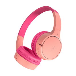 Belkin Auriculares Inalámbricos On-Ear para Niños, Rosa