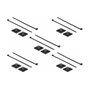 DeLOCK Soporte de fijación 18675 de 40 x 40 mm con bridas de 250 x 7,2 mm, Negro