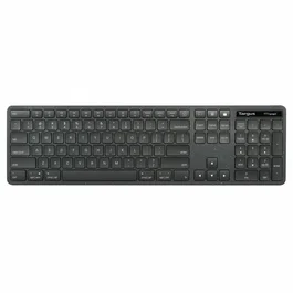 Targus EcoSmart AKB874UK Teclado USB Alámbrico Completo 100% QWERTY Inglés UK Negro, Teclas Multimedia y Windows, Antimicrobiano