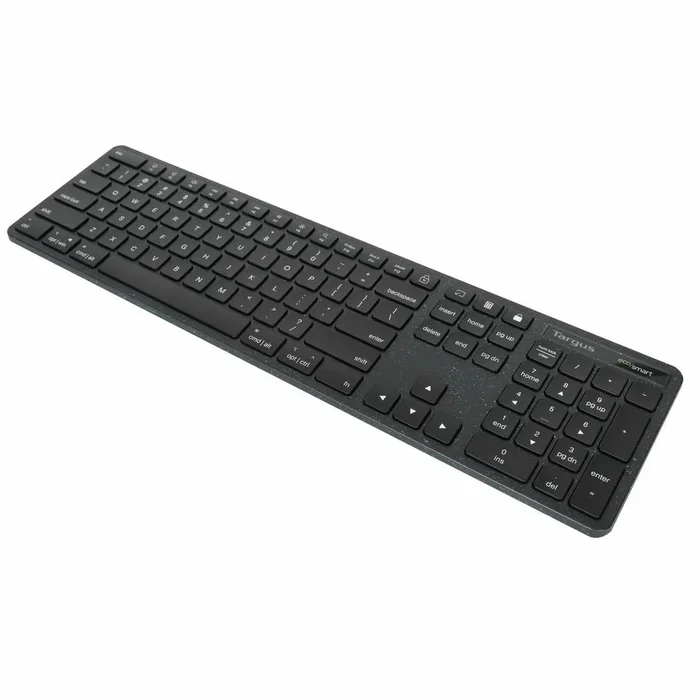 Targus EcoSmart AKB874UK Teclado USB Alámbrico Completo 100% QWERTY Inglés UK Negro, Teclas Multimedia y Windows, Antimicrobiano