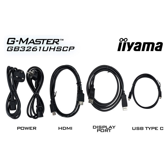 iiyama G-MASTER GB3261UHSCP-B1 Monitor Gaming 31.5" 4K UHD 144Hz 0.6ms VA HDR10 FreeSync Premium USB-C 95W Hub USB Altavoces Negro