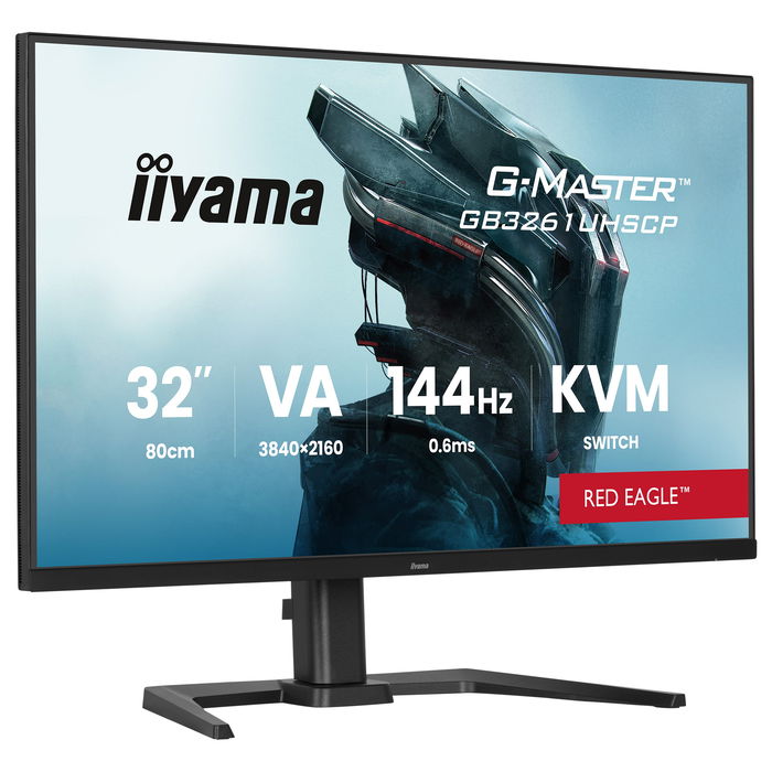 iiyama G-MASTER GB3261UHSCP-B1 Monitor Gaming 31.5" 4K UHD 144Hz 0.6ms VA HDR10 FreeSync Premium USB-C 95W Hub USB Altavoces Negro