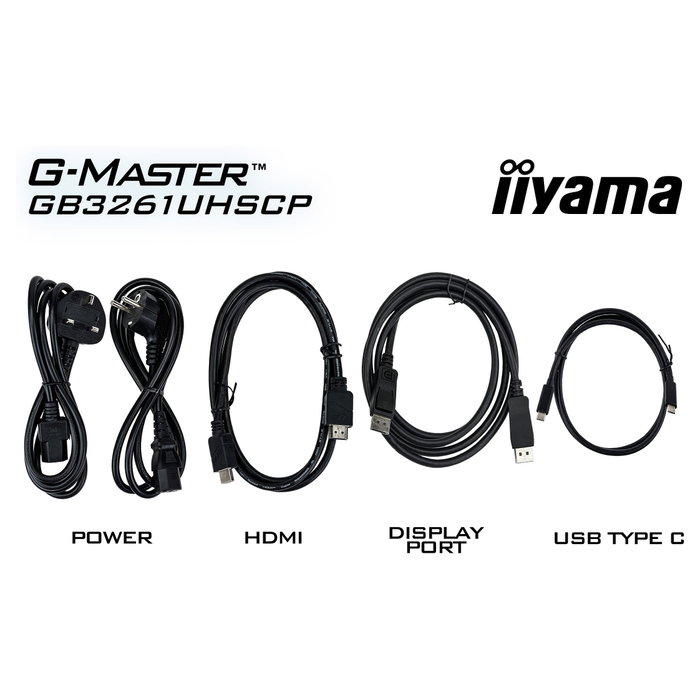 iiyama G-MASTER GB3261UHSCP-B1 Monitor 31.5" 4K UHD VA 0.6ms 144Hz HDMI 2.1 DP USB-C 95W USB Hub VESA Negro