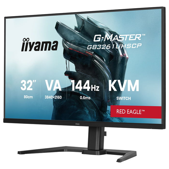 iiyama G-MASTER GB3261UHSCP-B1 Monitor Gaming 31.5" 4K UHD 144Hz 0.6ms VA HDR10 FreeSync Premium USB-C 95W Hub USB Altavoces Negro