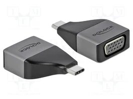 DeLOCK Adaptador USB Type-C a VGA 1080p 64002 Gris