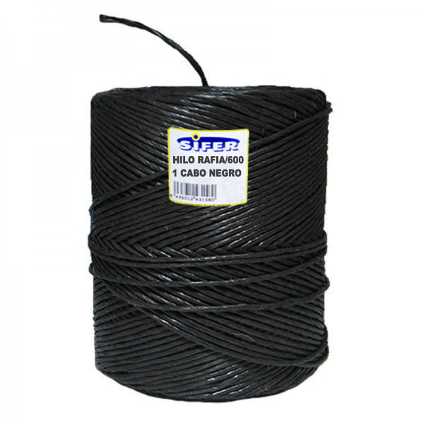 Cuerda Hilo Rafia 600 1 Cabo Negro 750g Cuerda Hilo Rafia 600 1 Cabo Negro 750g