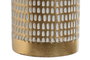 DKD Home Decor Jarrón de Metal Dorado y Blanco 14,5x14,5x55,5 cm