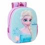 SAFTA Mochila 3D Frozen Disney 33cm con Diseño Frontal Termoconformado y Bolsillo Lateral