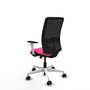 PIQUERAS Y CRESPO Silla de oficina Zulema Rosa y Negro con mecanismo Sincro/Traslack