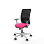PIQUERAS Y CRESPO Silla de oficina Zulema Rosa y Negro con mecanismo Sincro/Traslack