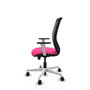 PIQUERAS Y CRESPO Silla de oficina Zulema Rosa y Negro con mecanismo Sincro/Traslack