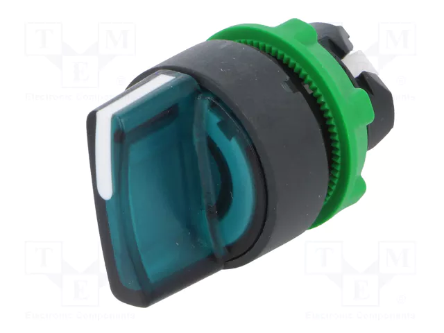 SCHNEIDER ELECTRIC Interruptor rotativo Harmony XB5 de 22mm verde con LED