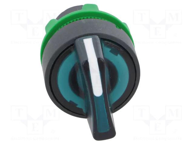SCHNEIDER ELECTRIC Interruptor rotativo Harmony XB5 de 22mm verde con LED