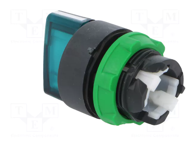 SCHNEIDER ELECTRIC Interruptor rotativo Harmony XB5 de 22mm verde con LED